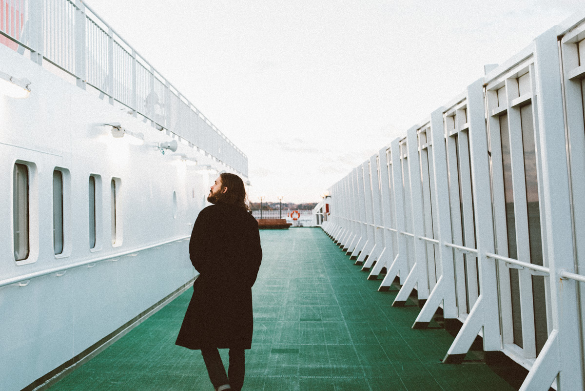 Uppe på däck på M/S Victoria på väg till Tallinn med Tallink Silja
