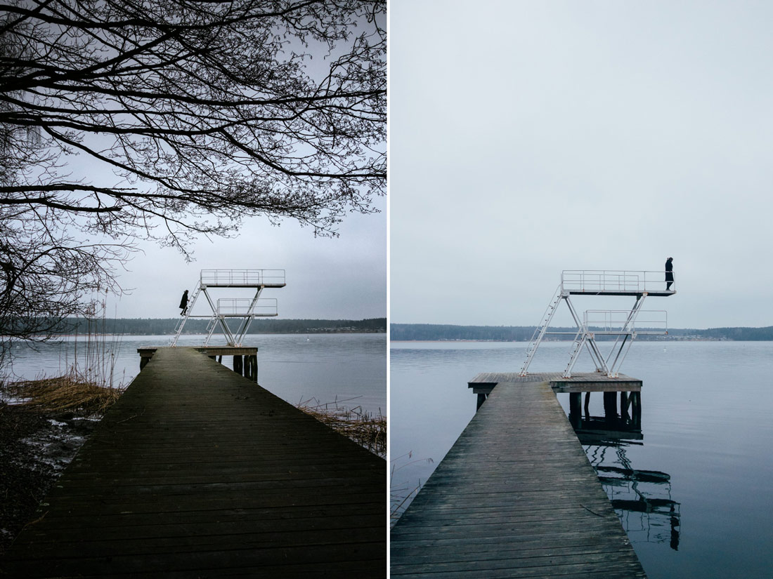 Badplats på Lidingö Stockholm