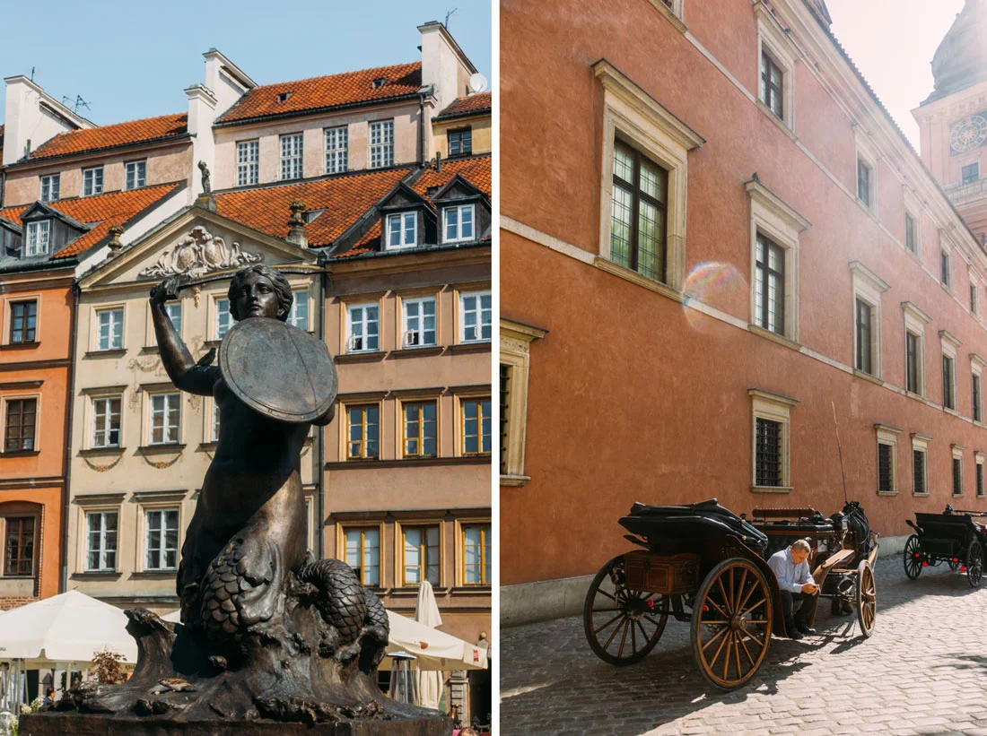 guidad tur genom gamla stan i Warszawa sjöjungfru