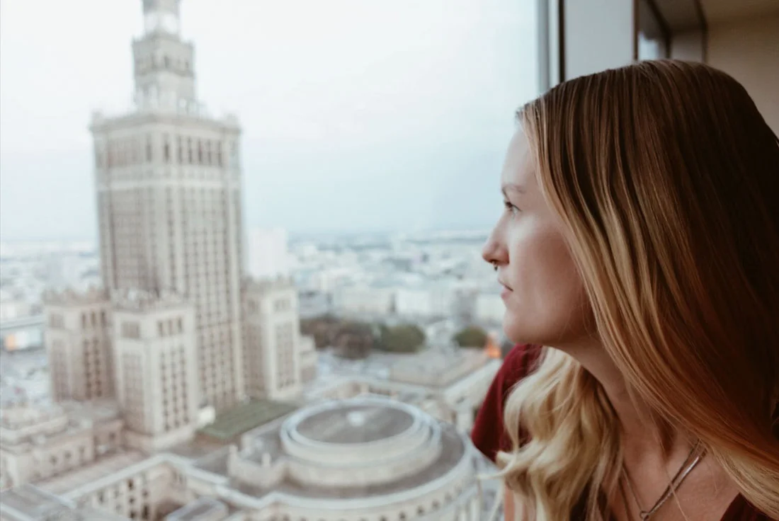 hotellrum på 26 våningen på Novotel centrum hotel i Warszawa