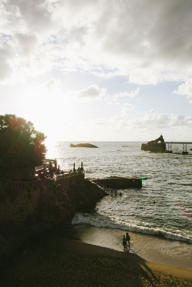 Biarritz i solnedgången