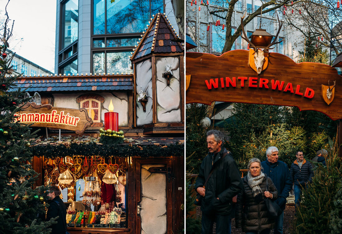Besök magiska julmarknaden i området runt Gerhard-Hauptmannplatz som är ett tips i guiden till Hamburgs 4 bästa julmarknader.