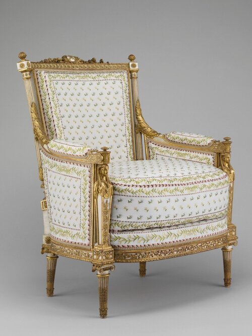 19th Century Rococo Revival Antique Bergere Armchair in Louis XV Taste