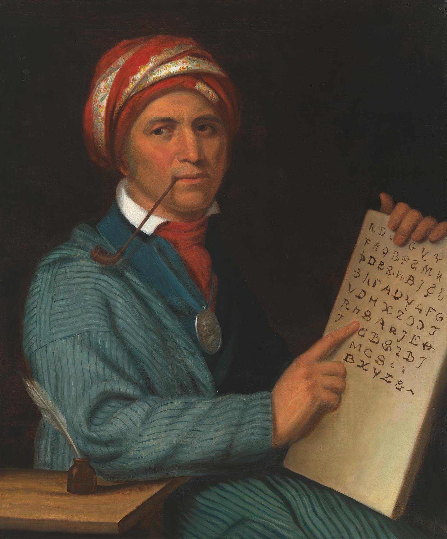 &quot;Sequoyah&quot; (circa 1830), Henry Inman (American, 1801-1846), Copy after Charles Bird King (American, 1785-1862), Oil on canvas. Source: National Portrait Gallery, Washington D.C.⁠
⁠
***⁠
⁠
&quot;Sequoyah (Cherokee, c.1770-1843) was the son o