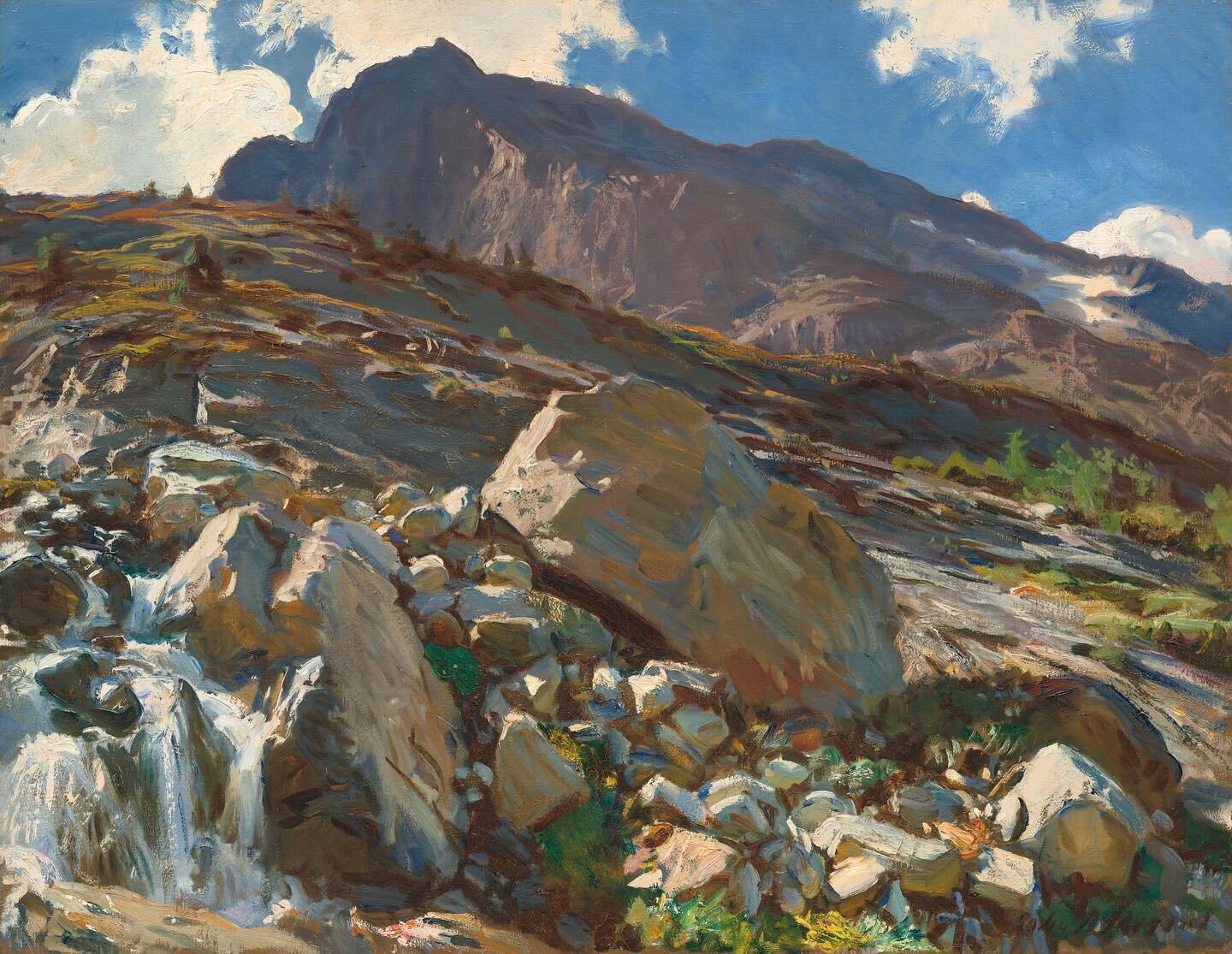 &quot;Simplon Pass&quot;, (1911), John Singer Sargent (American, 1856-1925), Oil on canvas. Source: National Gallery of Art, Washington D.C.⁠
⁠
***⁠
⁠
When wealthy Ohio industrialist James Parmelee lent the painting to the Corcoran Gallery of Art in 