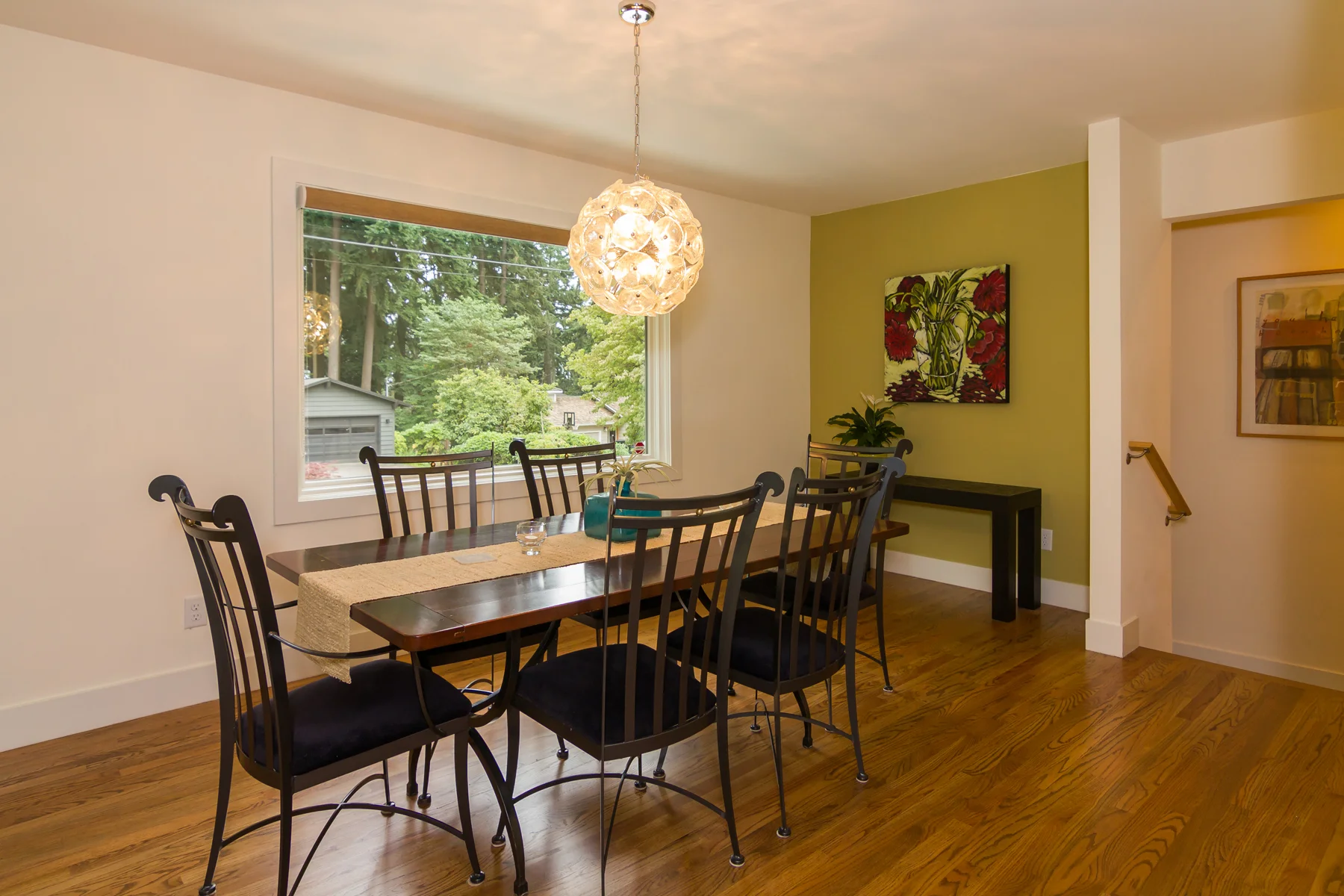 Dining Room detail with large picture window.