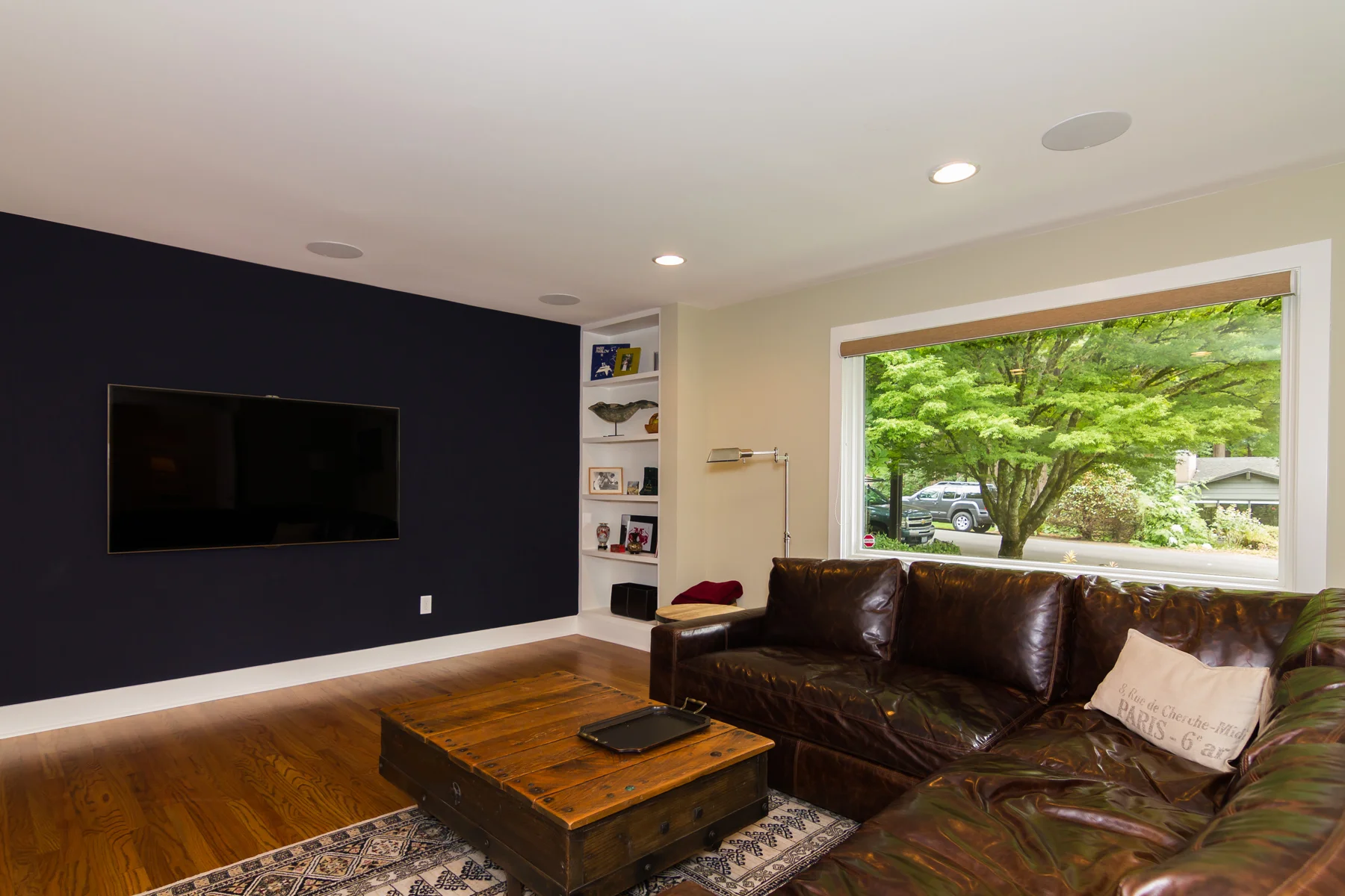 Media Room detail with built-ins