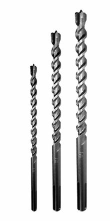 SDS MAX & PLUS SDS plus bit: 3/16”, ¼”, ½” ¾”, 5/8” SDS max bit: ½”, 5/8”, ¾”, 7/8”, 1”, 1 ½ ”, 1¾ ”, 2” Point and flat bit, Chisel bit TSS bit for metal and steel Application: Concrete, Masonry, and Metal