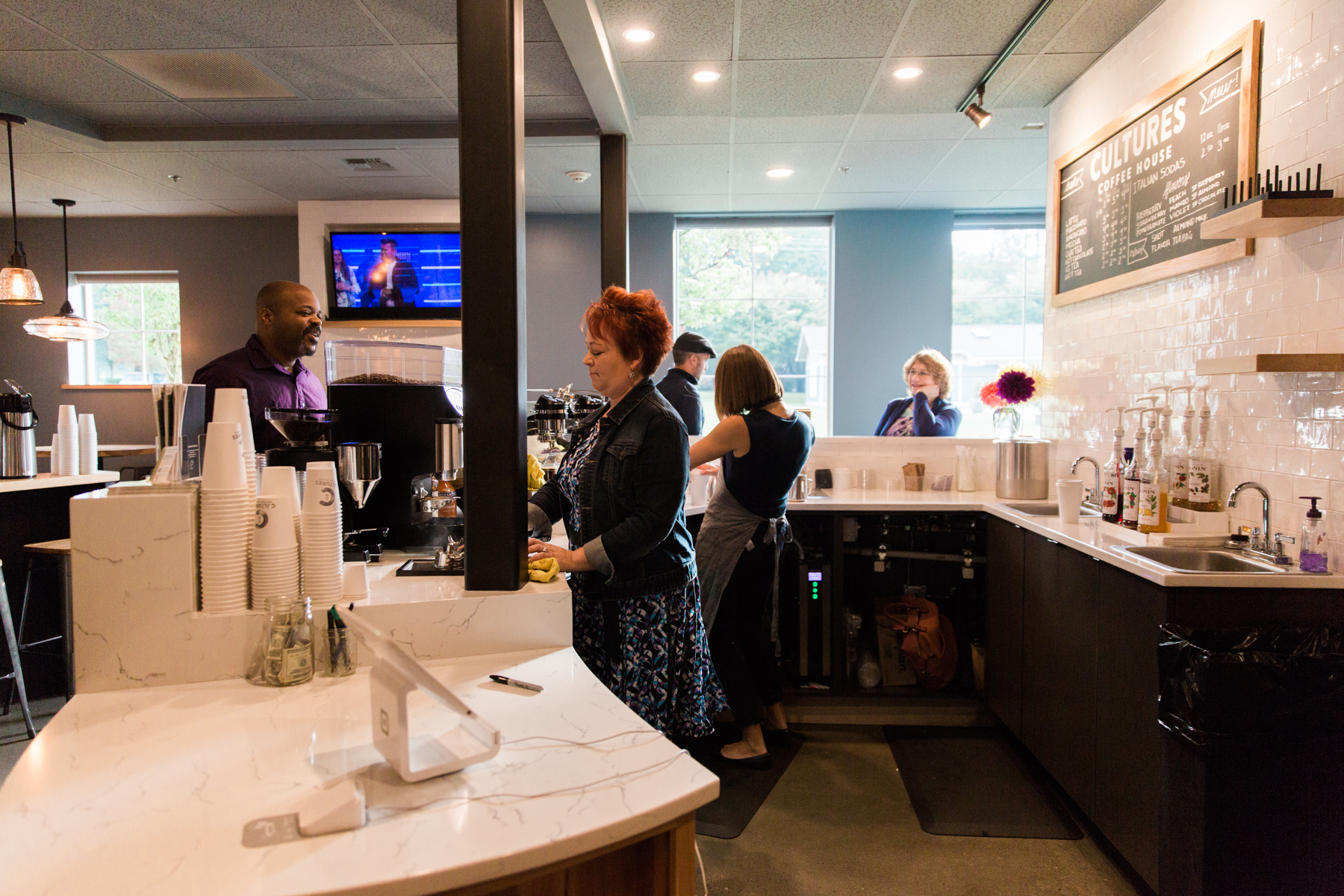Evergreen’s Cultures Coffee House, which is open to anyone on Sundays and during the week.