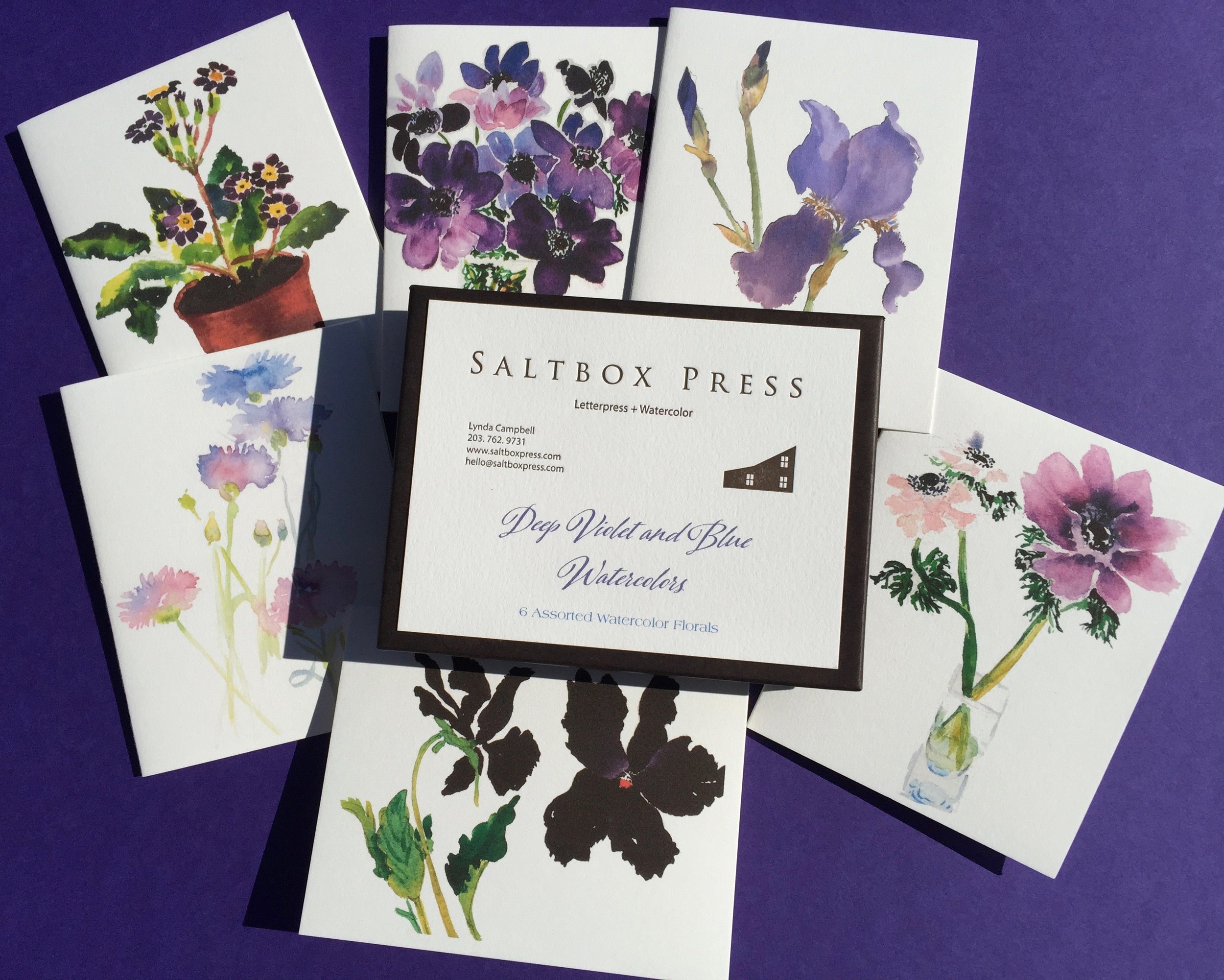 Deep Violet and Blue boxed watercolors