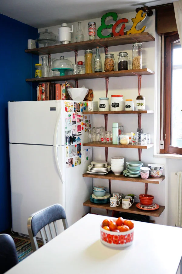 Apartment, sweet apartment: Installing butcher block shelves ...