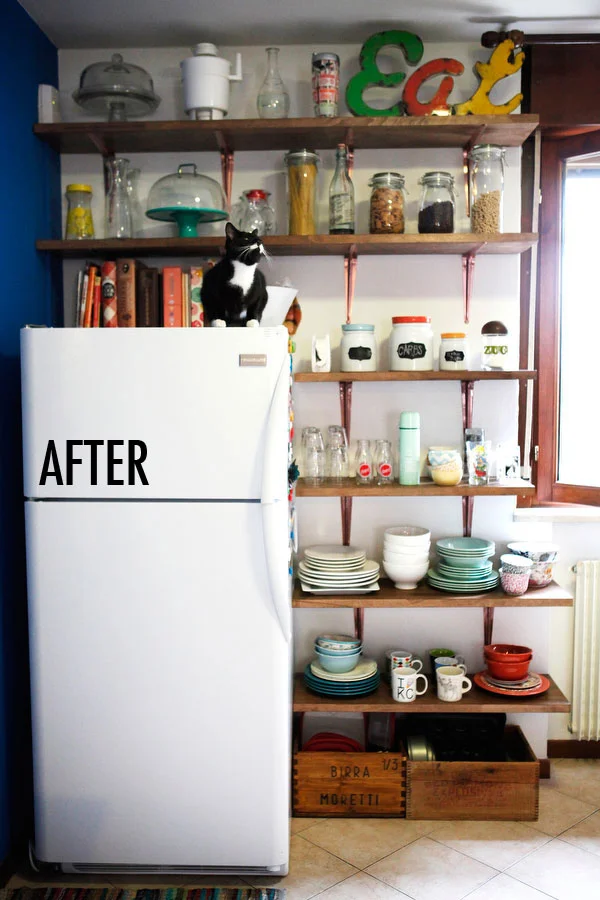 Apartment, sweet apartment: Installing butcher block shelves ...