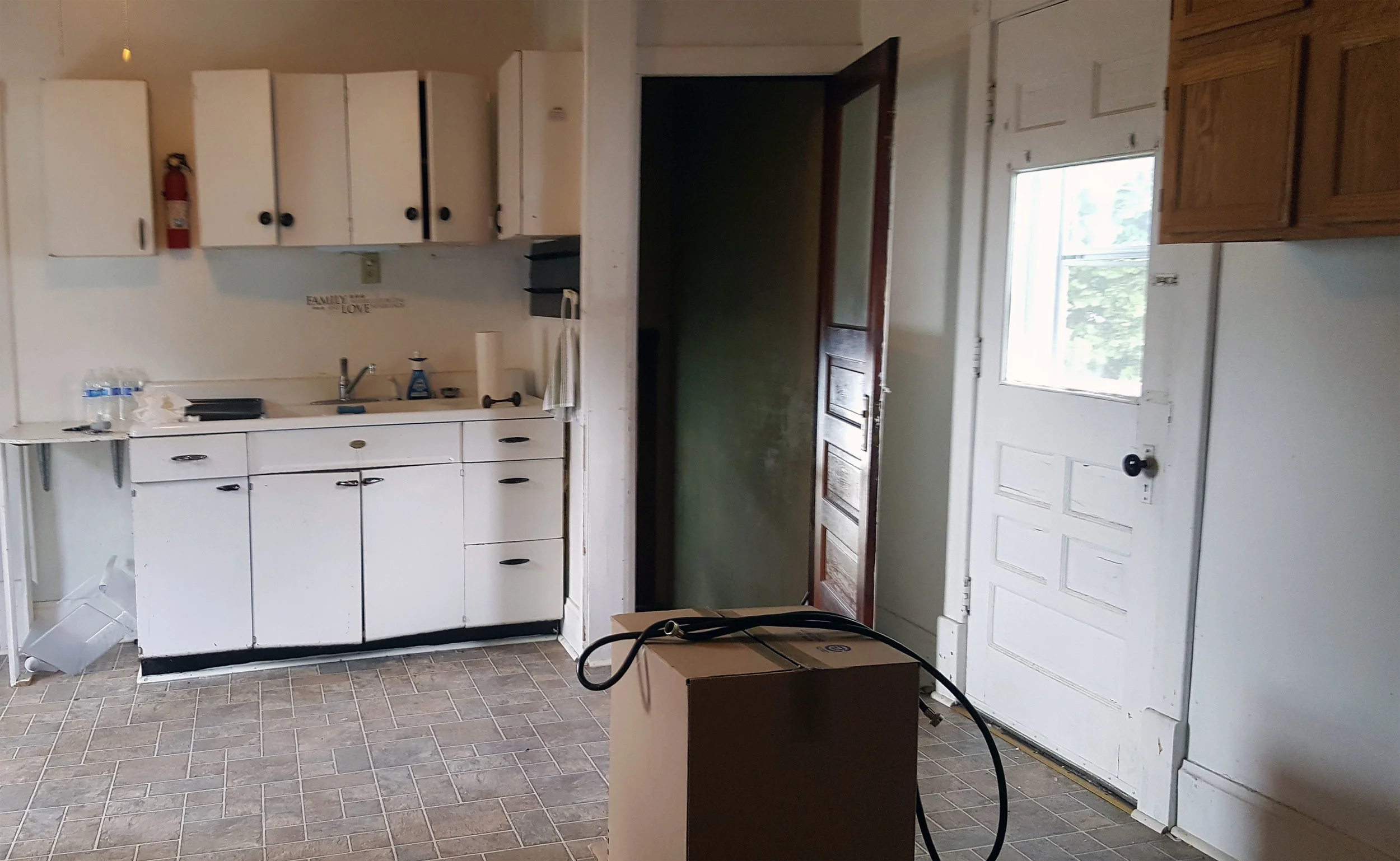 Upstairs Kitchen that will become laundry and the master en suite