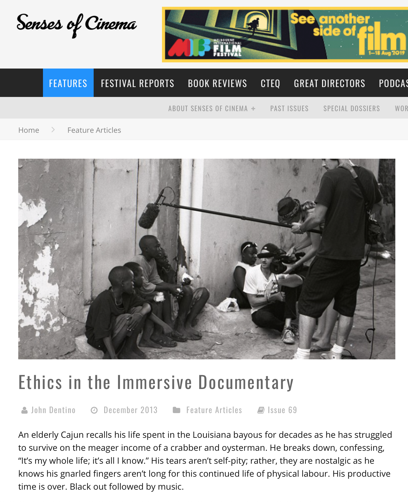 Ethics in the Immersive Documentary