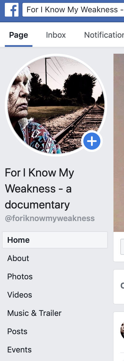 For I Know My Weakness Facebook Page