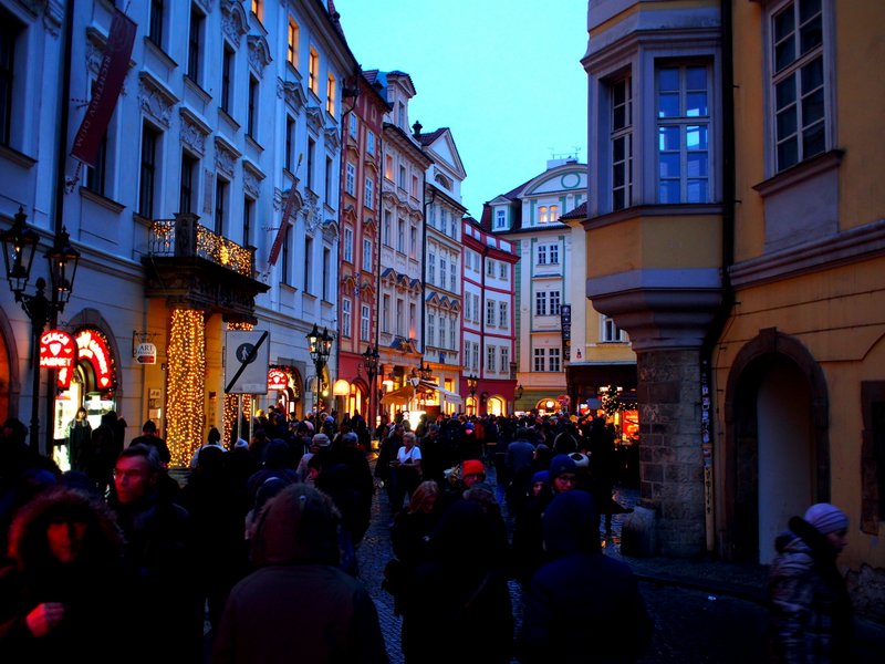 Throngs of people packed the streets of Old Town