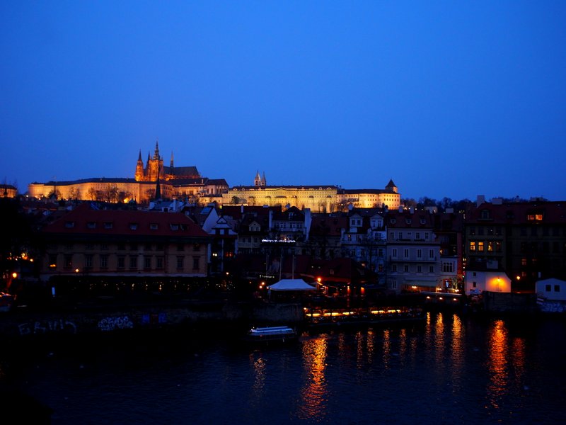 The castle at night