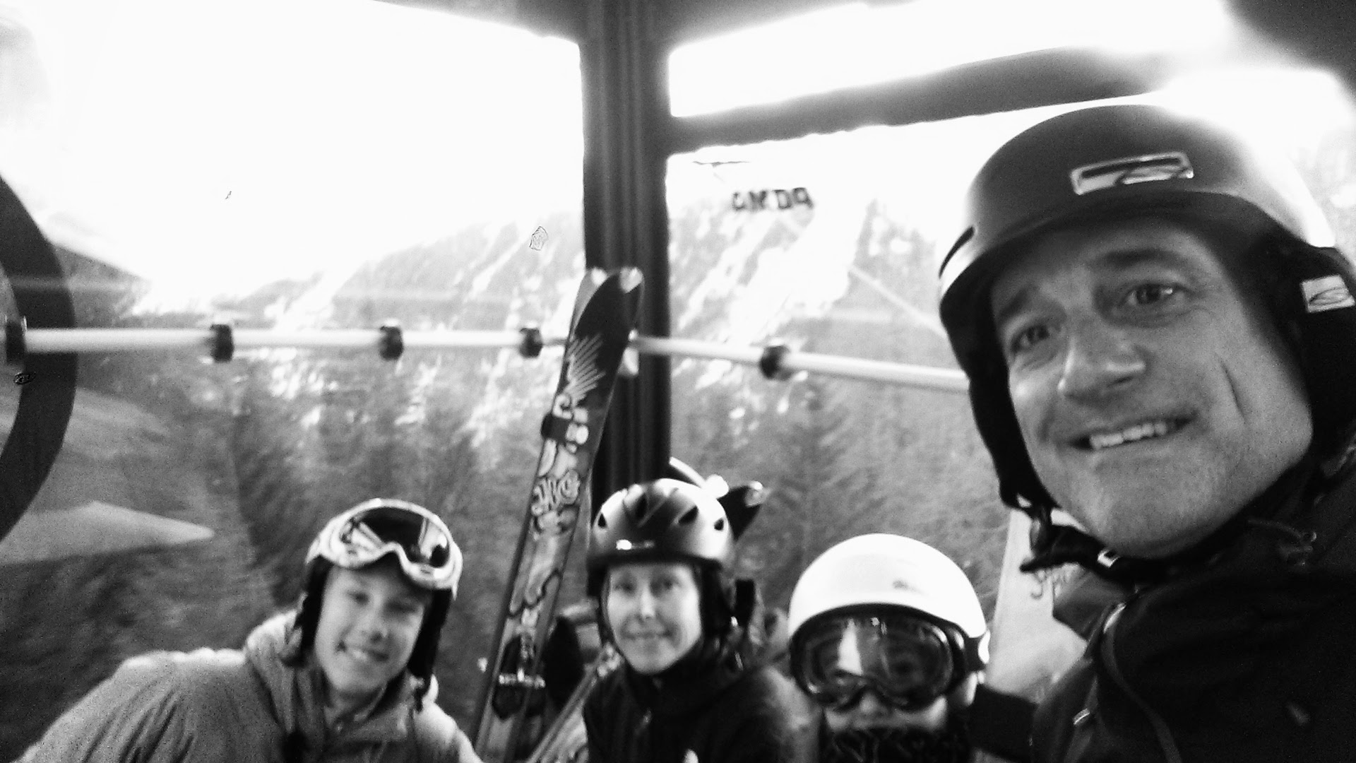 Our first gondola ride in Chamonix