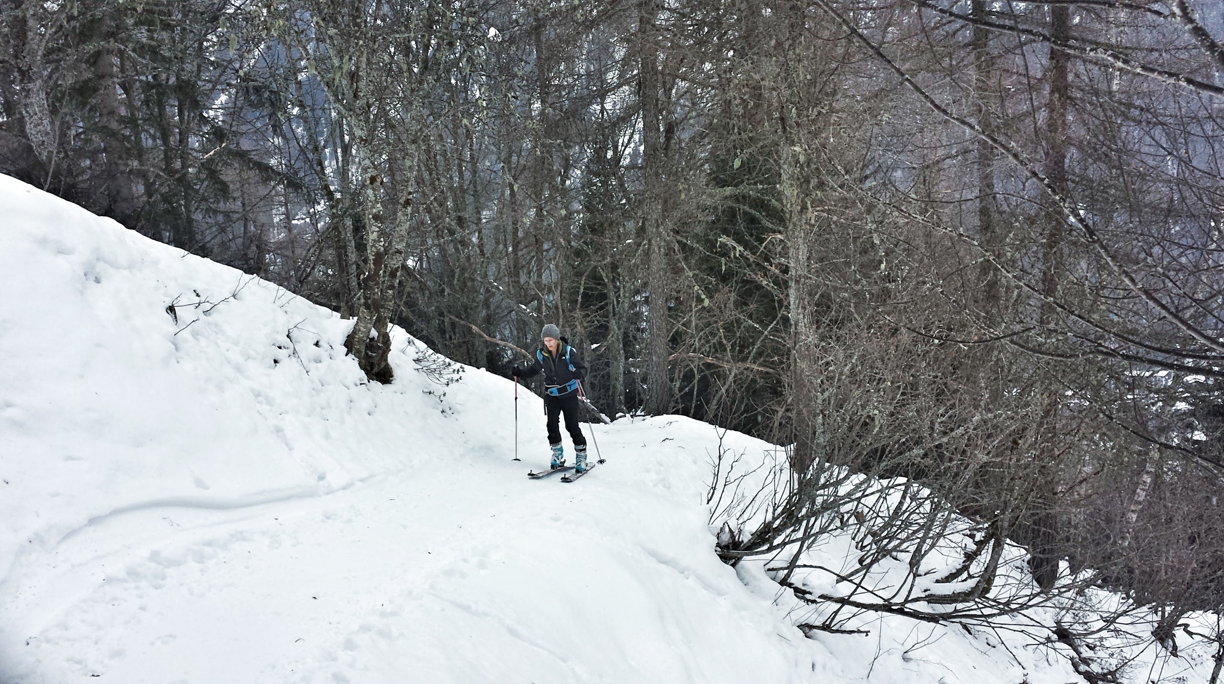 Stacie enjoying the strenuous climb