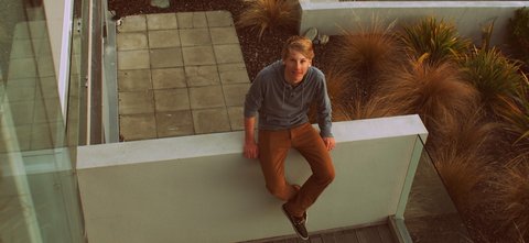 Peter, happy with his new room. 
