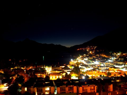 Queenstown at night. 
