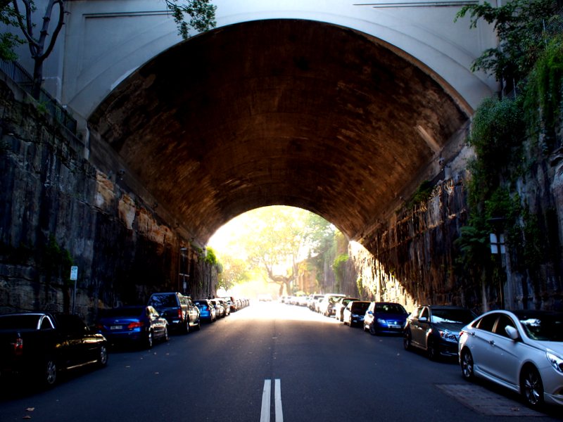Cool tunnel on the way to the seafood resturant