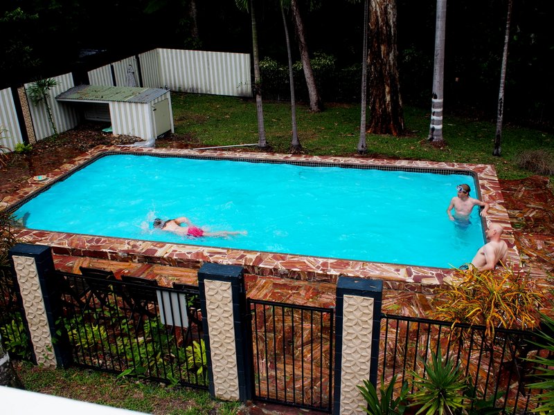 Swimming laps 