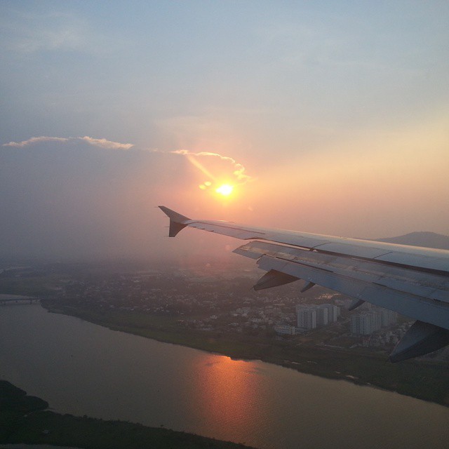 Flying into Hoi An, Vietnam