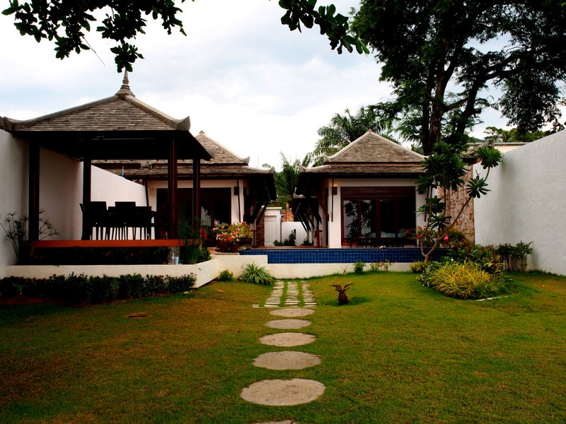 A look back at the house from the beach