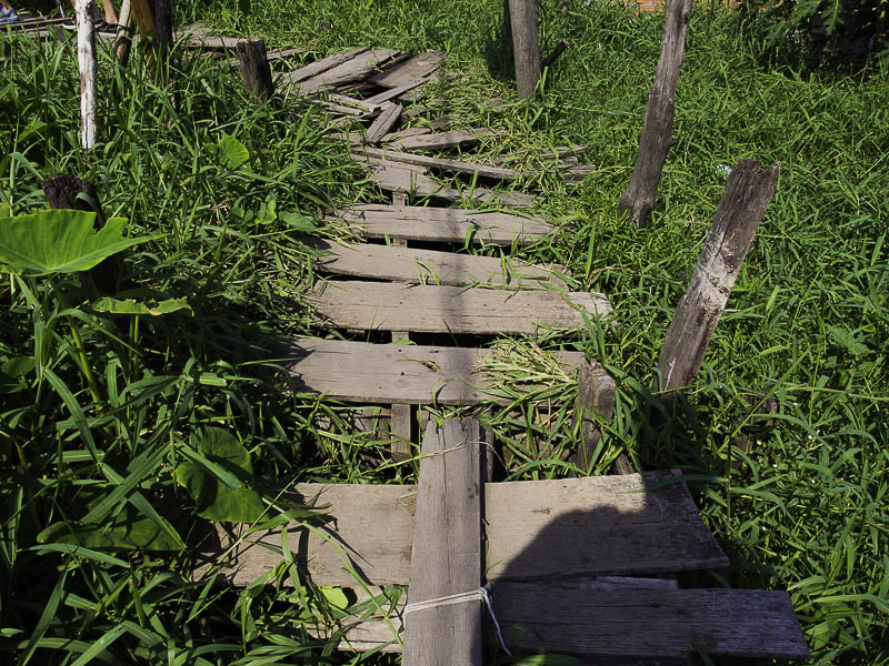 We walked over this "bridge" to get from one street to another