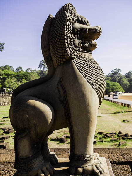 Guarding the entrance to the elephant wall