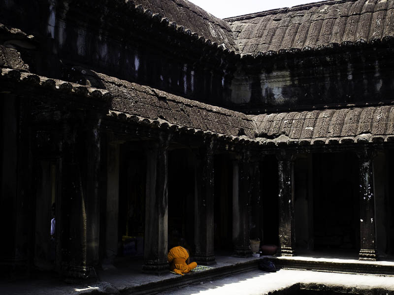 Peter caught this great picture of a monk in the temple
