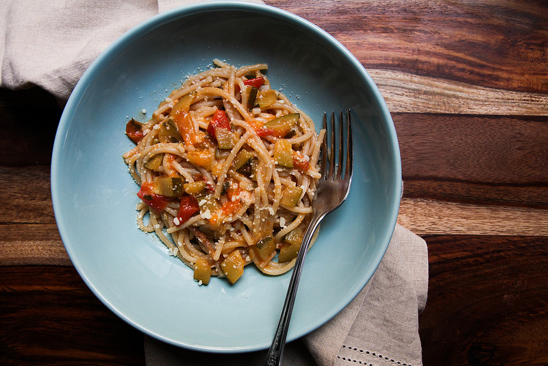 What I Really Eat: Saucy Zucchini & Tomatoes