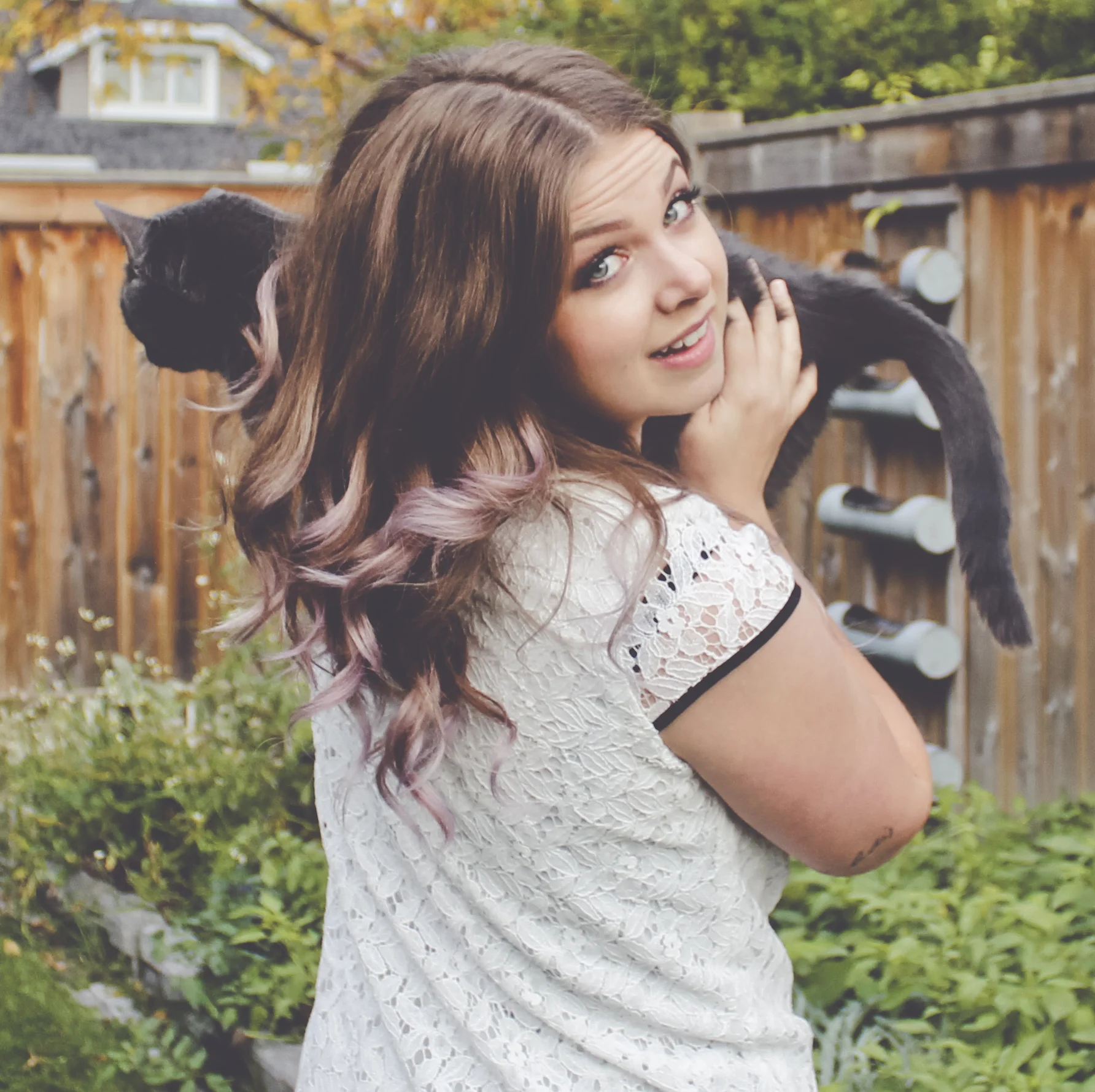 Cara chilling in her yard with Virtute
