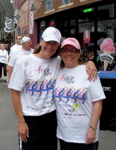 My wonderful friend, Josie, and me in the Vegas 2009 Race for the Cure.
