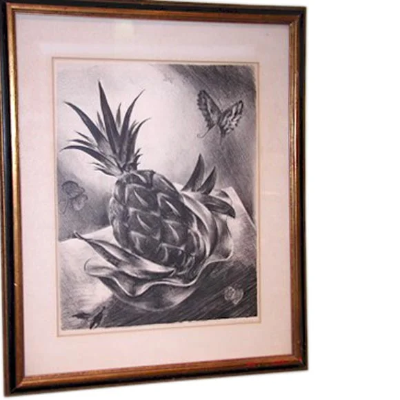 Surrealist Lithograph by Oscar Thru