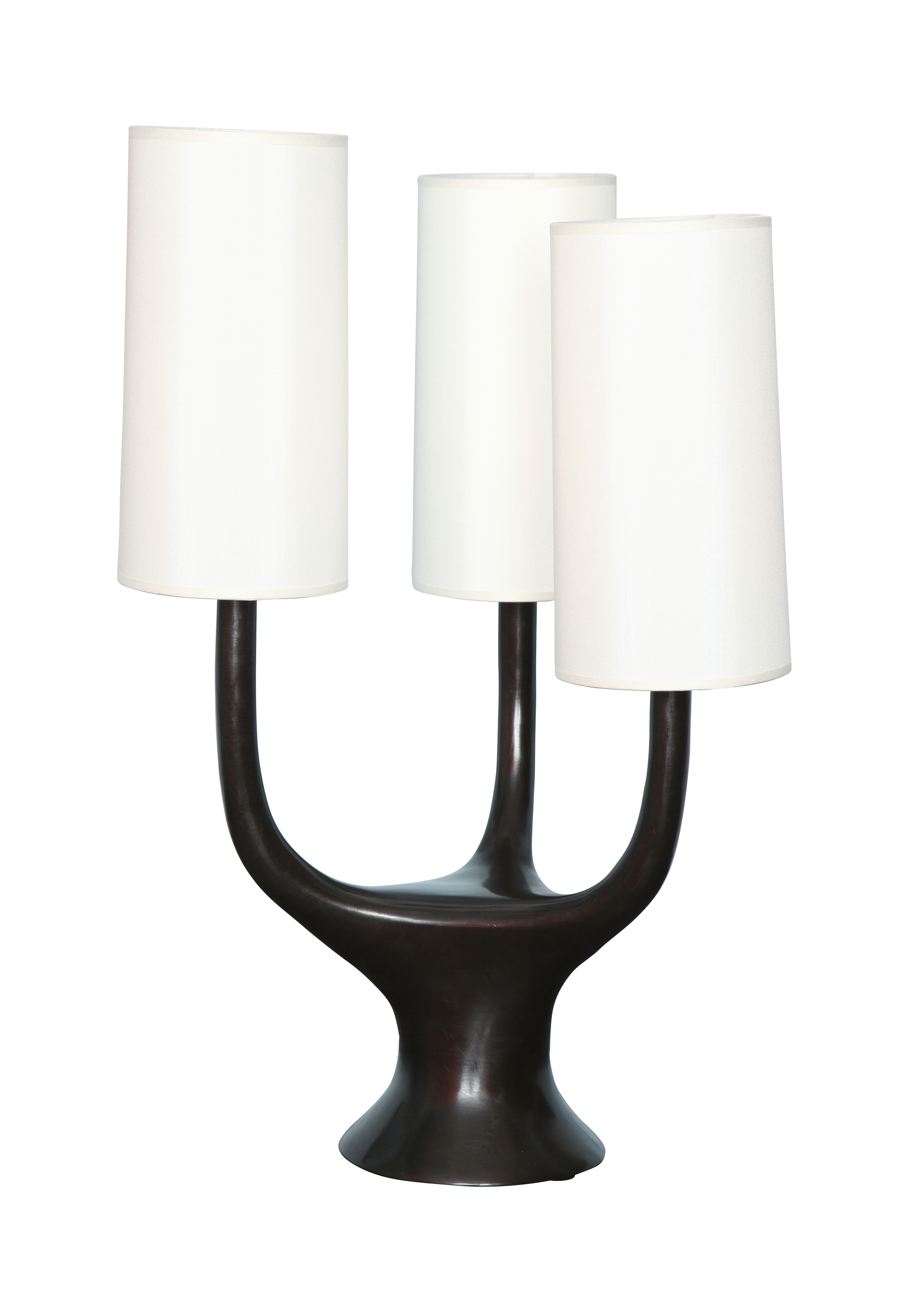 Triade Bronze Table Lamp by Alexandre Logé