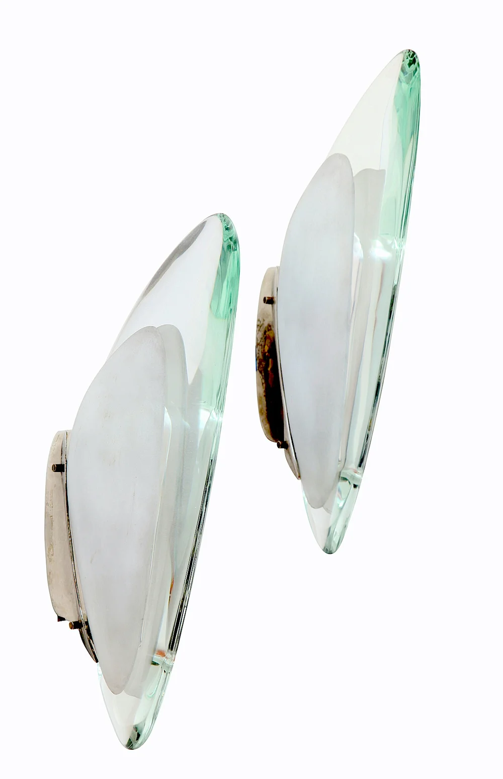 Pair of Wall Sconces, # 1552 by Max Ingrand for Fontana Arte