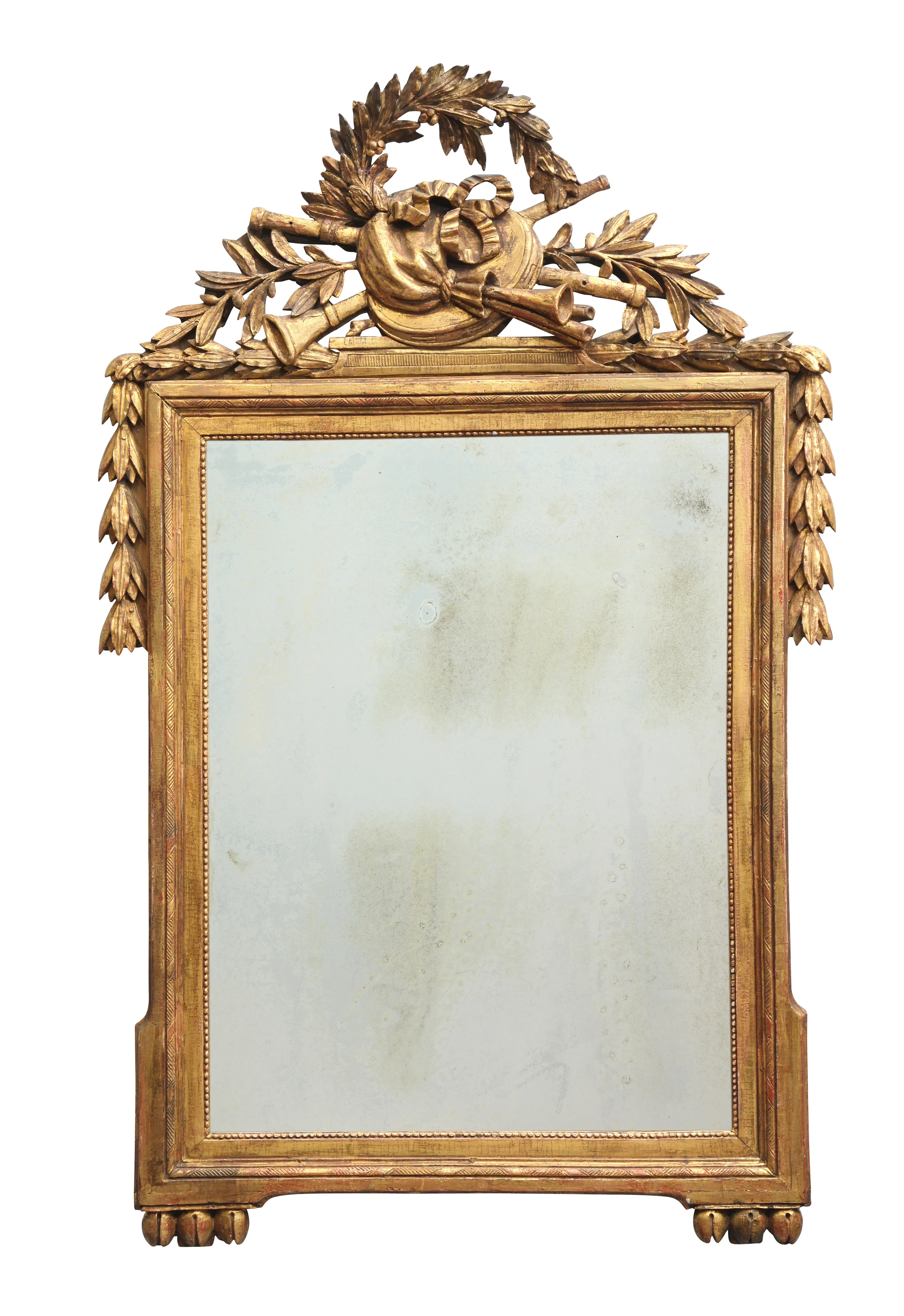 Louis XVI Carved & Gilded Mirror