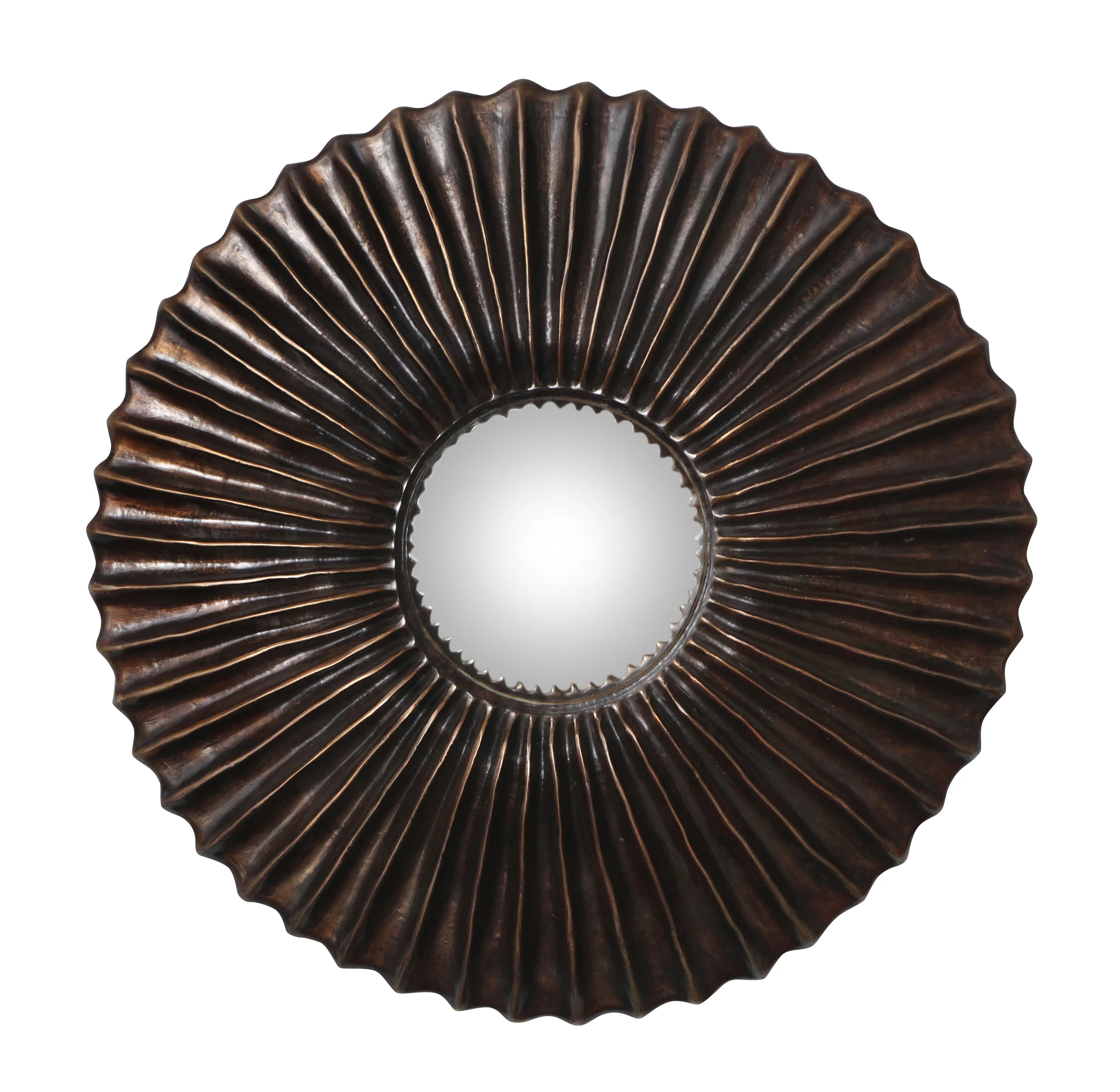 Zelo Studio-Built Bronze Wall Mirror by Alexandre Logé