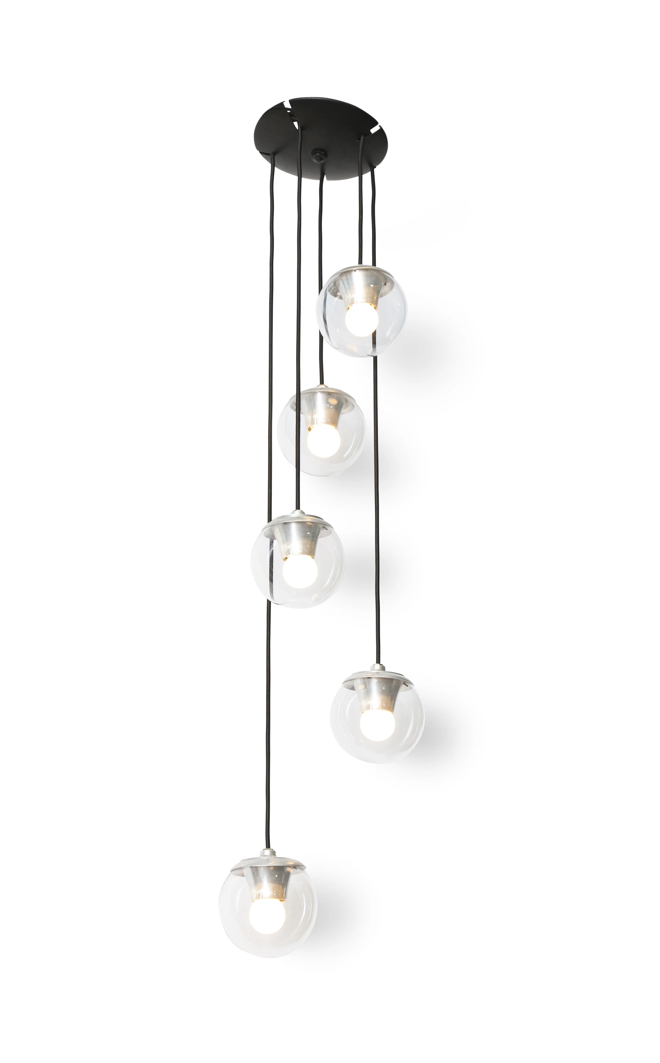 5-Light Hanging Fixture #2095 by Gino Sarfatti for Arteluce