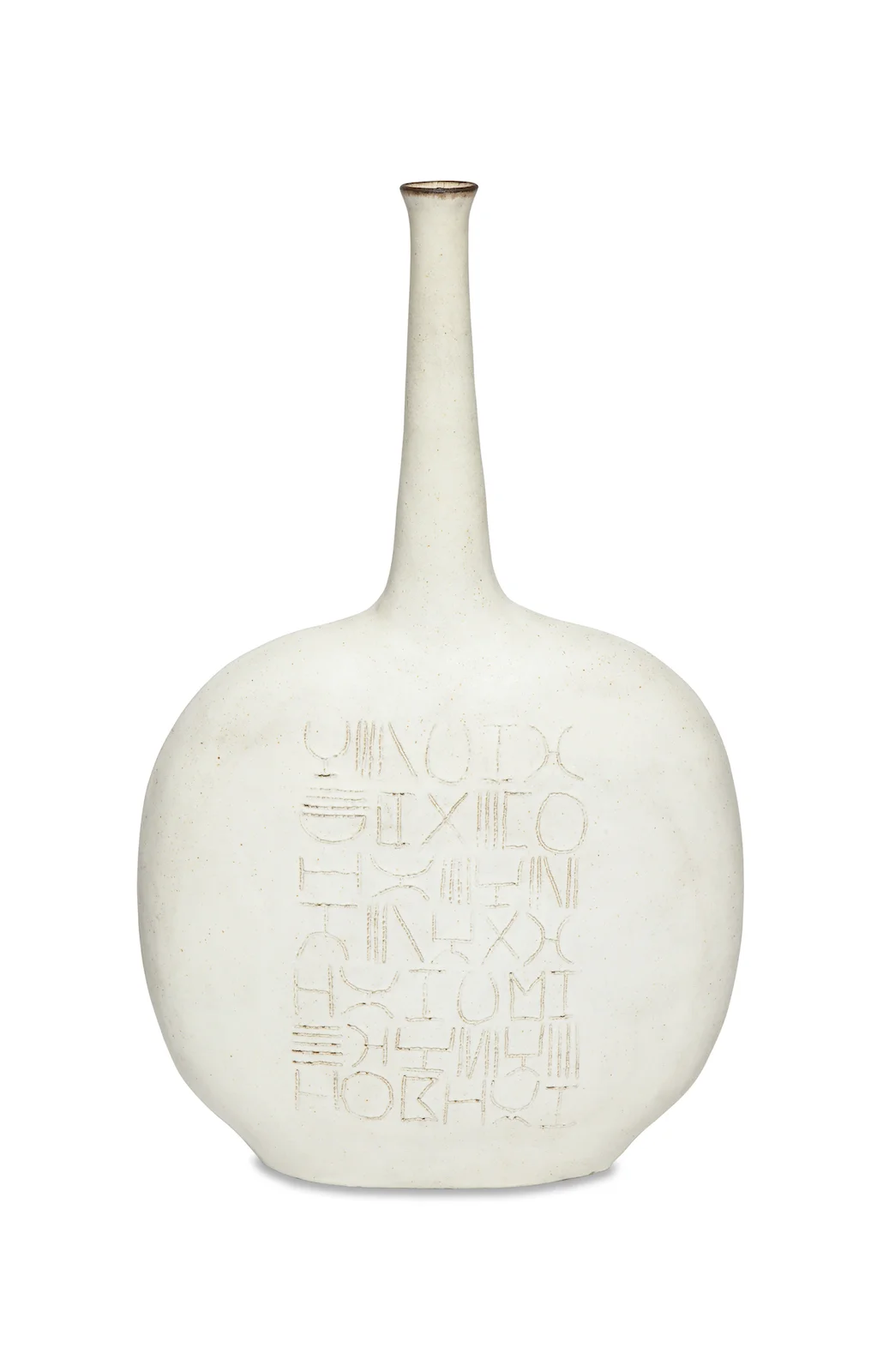 Unique Bottle Form Vase by Bruno Gambone