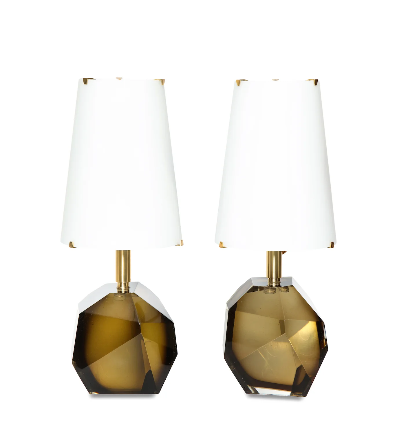 Diamante Bronze Pair of Table Lamps by Roberto Giulio Rida