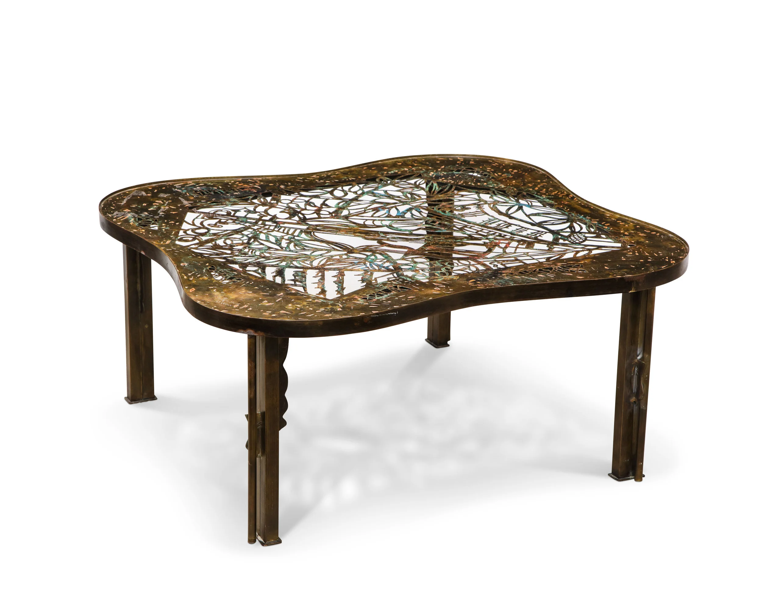 Rare Viola Cocktail Table by Philip &amp; Kelvin LaVerne