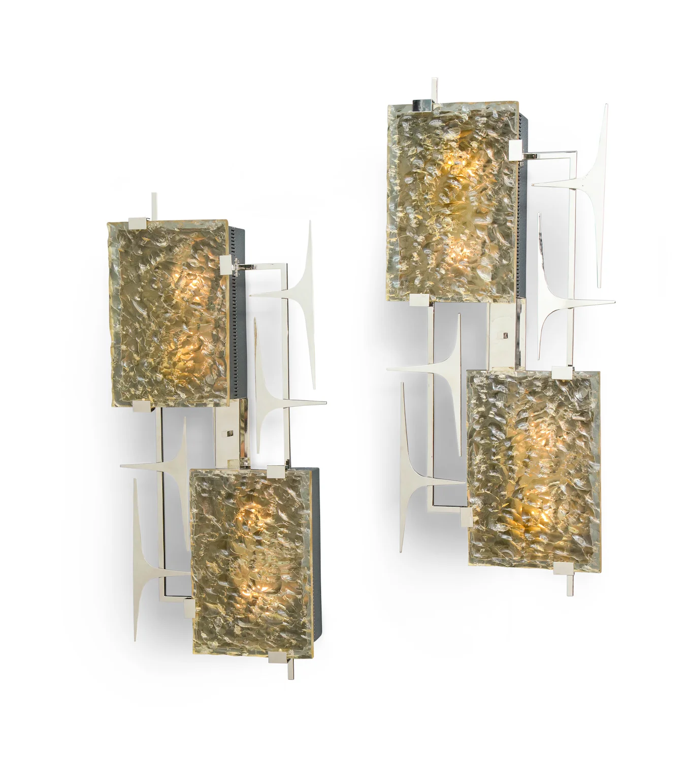 Fantastic Pair of Large-Scale Sconces attributed to Arlus