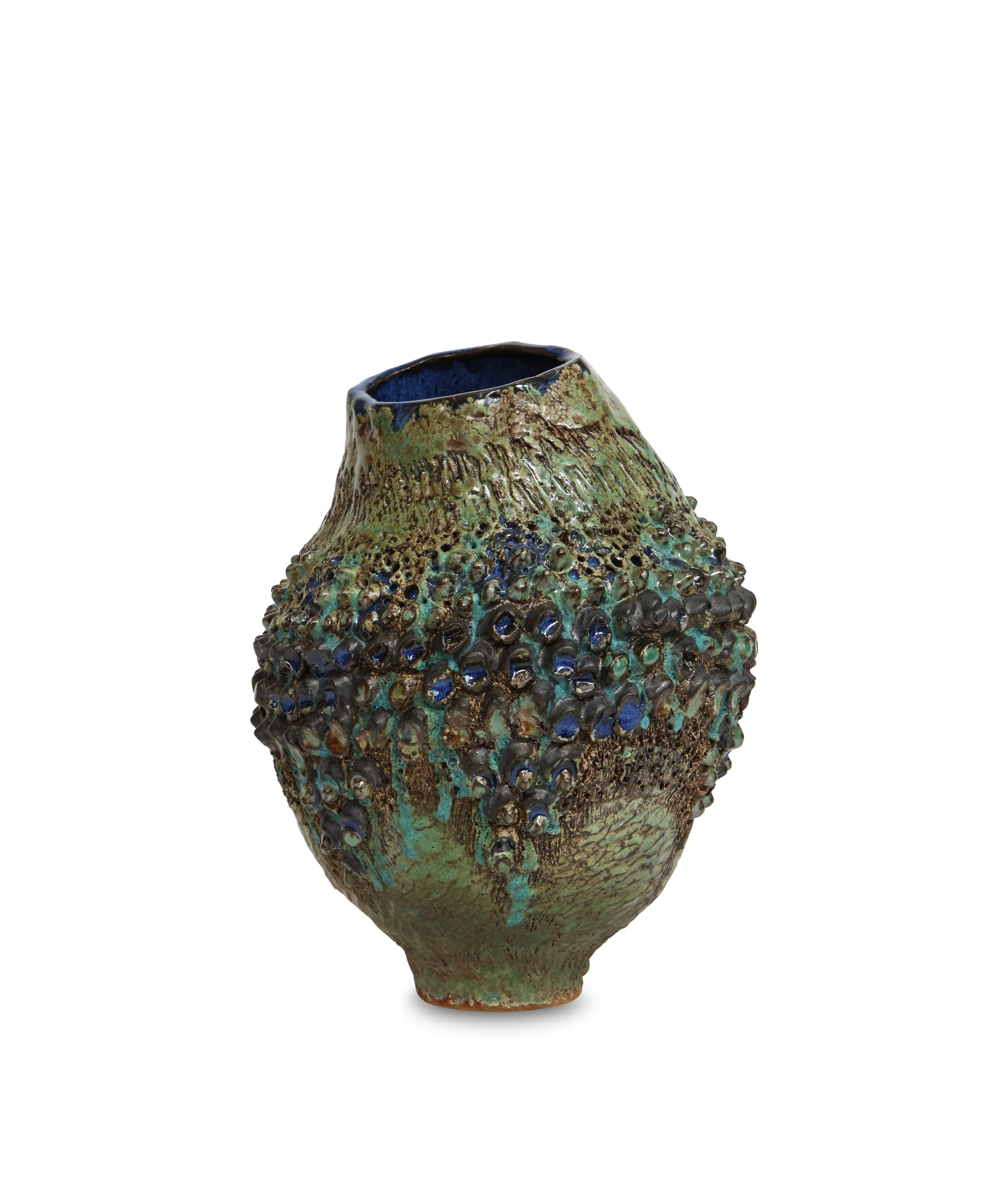 Studio-Made Bulbous Form Vase by Dena Zemsky