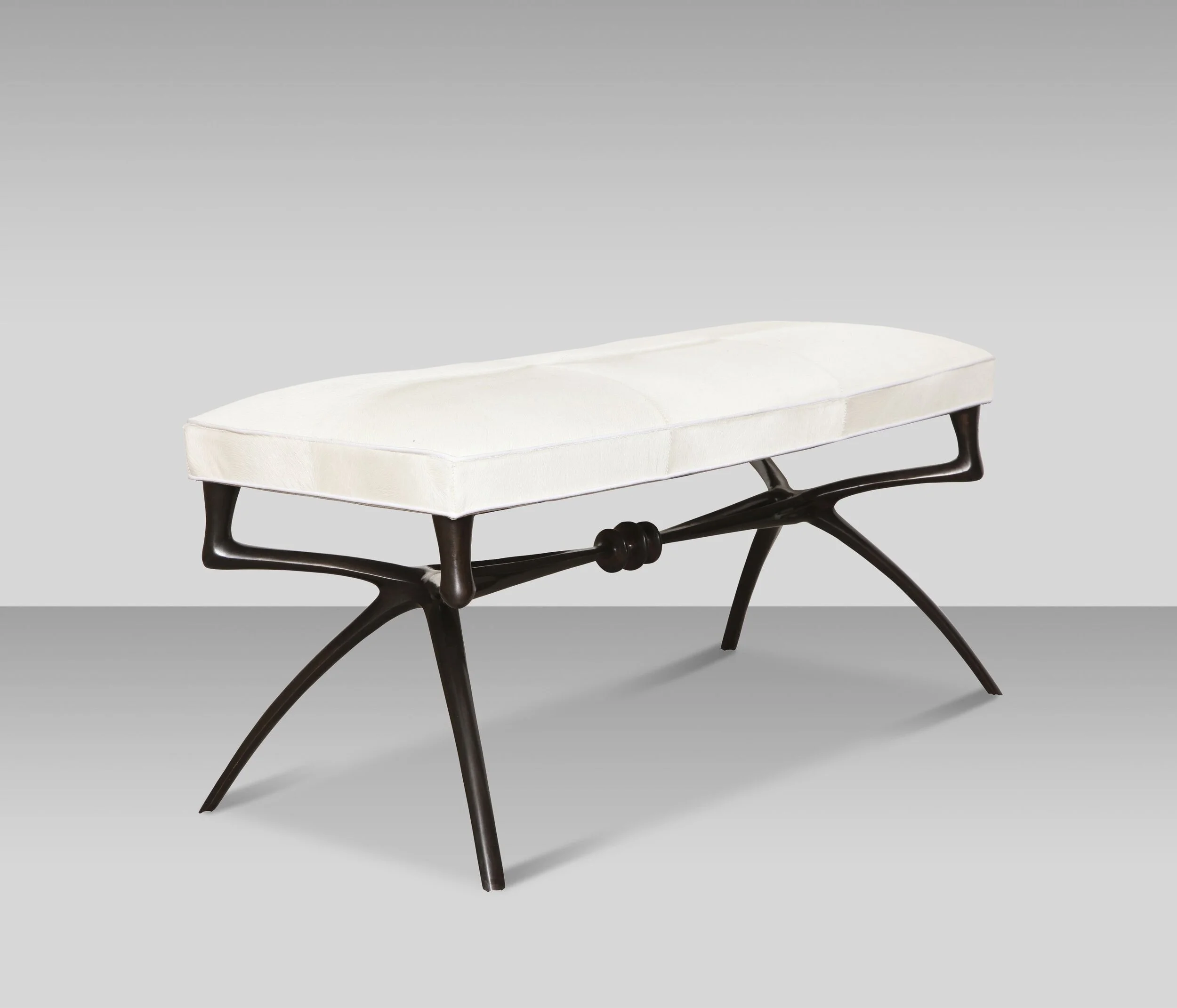 Atlante Sculptural Bronze Bench by Alexandre Logé