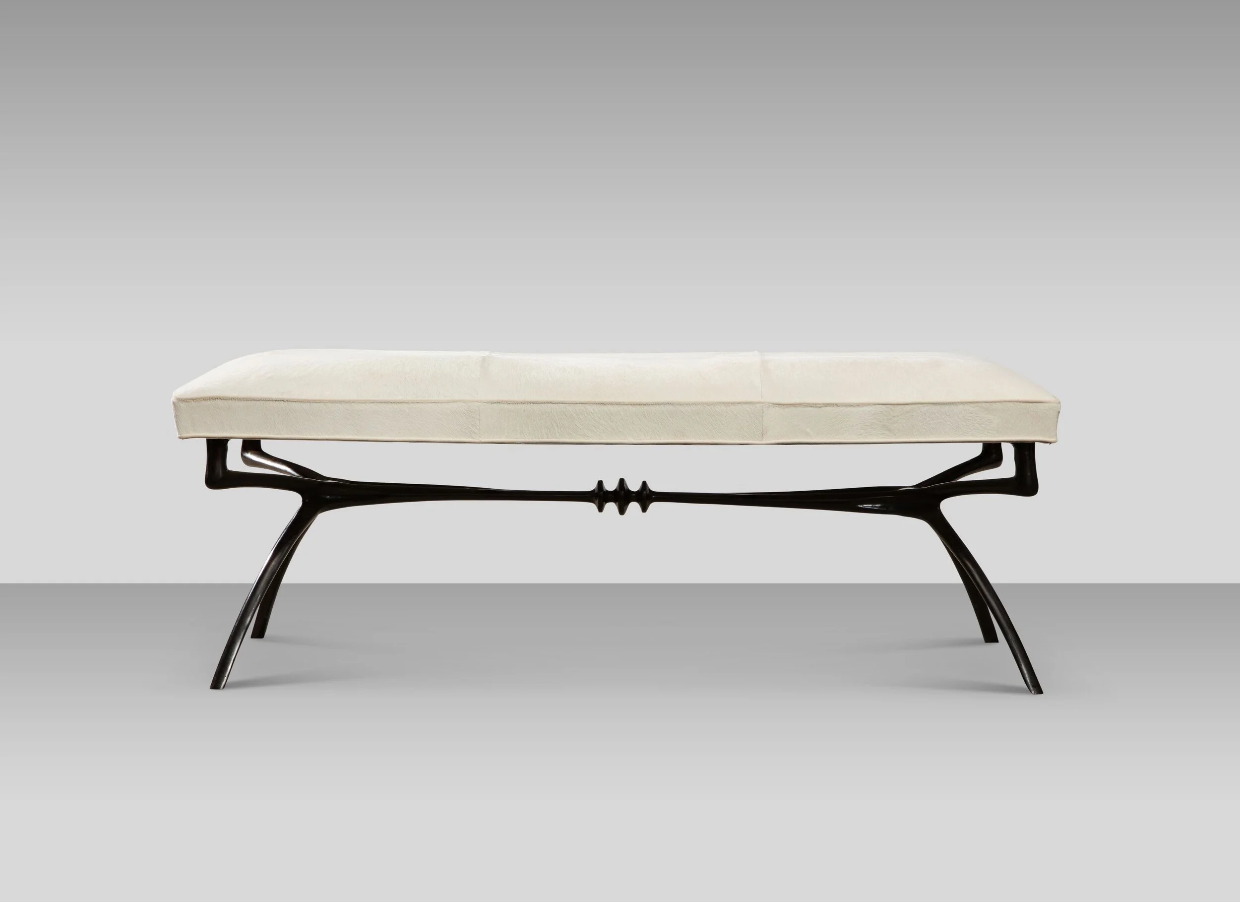 Long Form Atlante Sculptural Bronze Bench by Alexandre Logé 