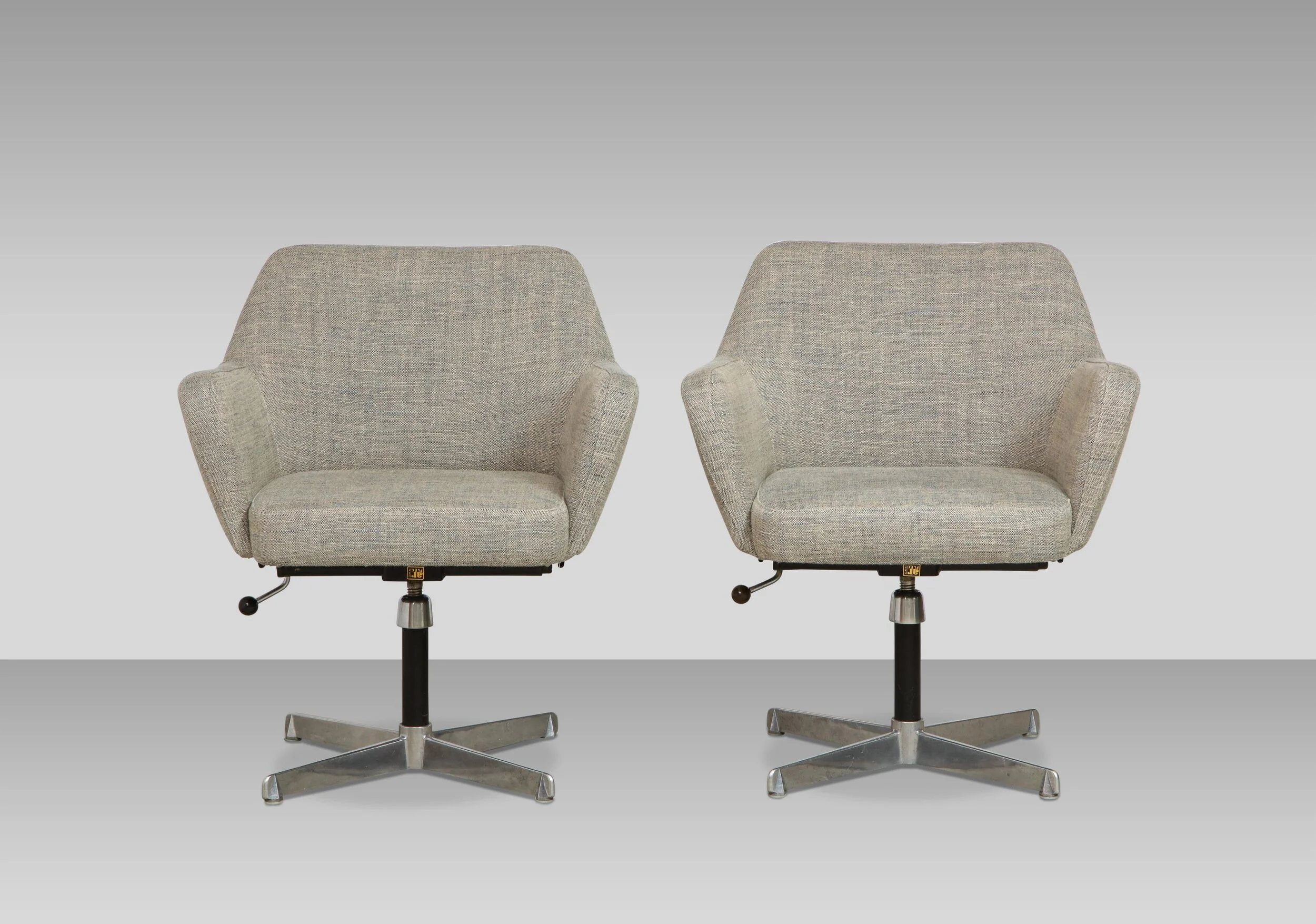Pair of Airone Model Office Chairs by Gio Ponti &amp; Alberto Roselli for Arflex&nbsp;
