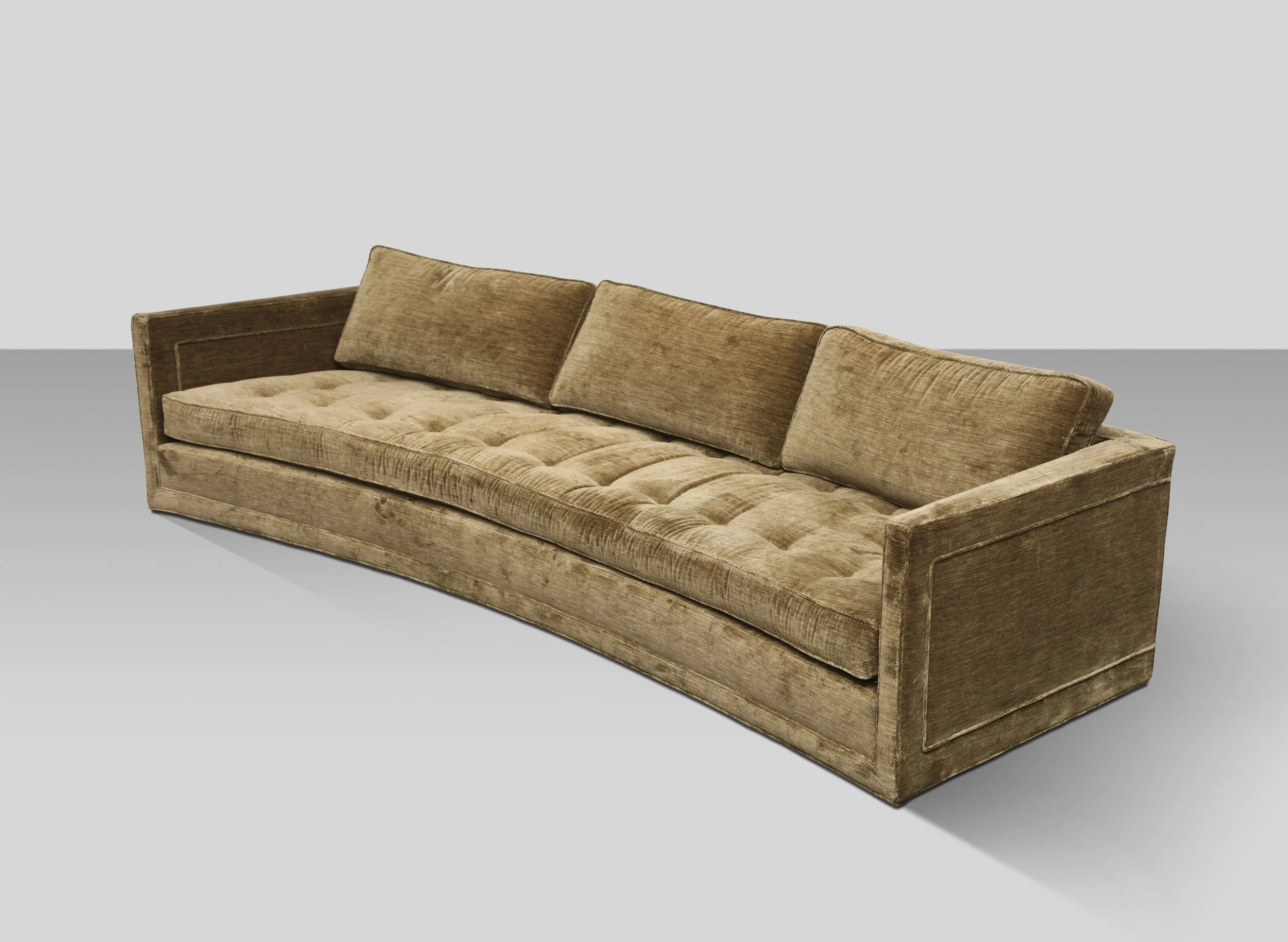 Elegant, Made-To-Order Curved Sofa